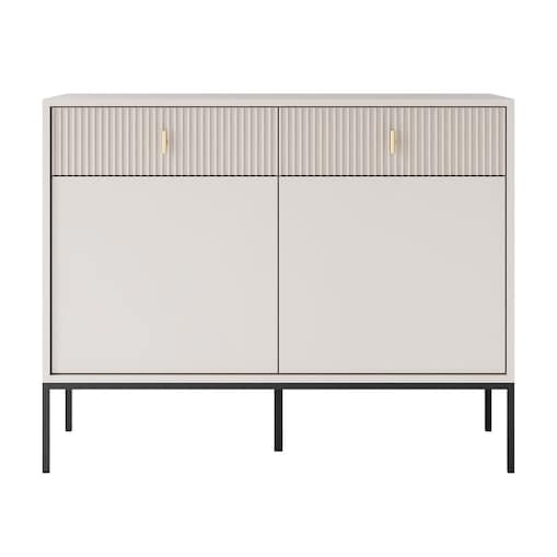 Komoda MIDNIGHT 2D2S z dwiema szufladami na stelażu, kaszmir