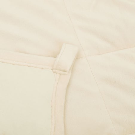 vidaXL Koc obciążeniowy, kremowy, 220x230 cm, 15 kg, tkanina