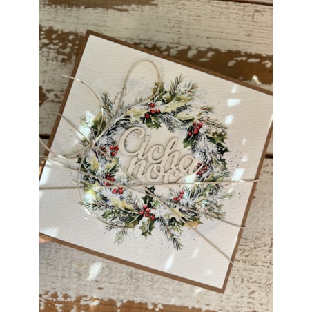 Kartka świąteczna ręcznie robiona na Boże Narodzenie - Cicha Noc