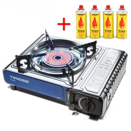 Tiross kuchenka gazowa turystyczna ceramiczna 1.65kw + 4x gaz TS266G4