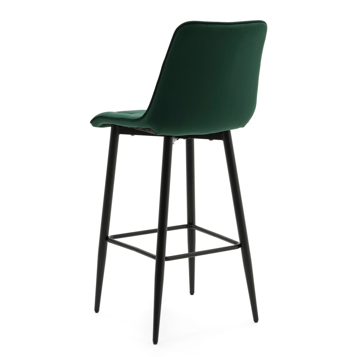 Hoker tapicerowany barowy welurowy CHIC zielony do salonu jadalni