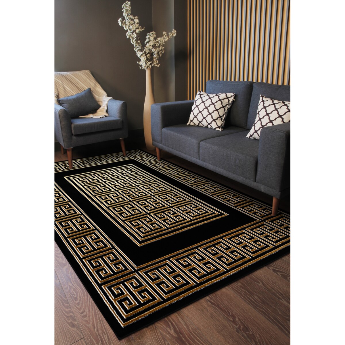 Dywan ALLURE 1968 Grecki klucz, ramka - 160x220 cm