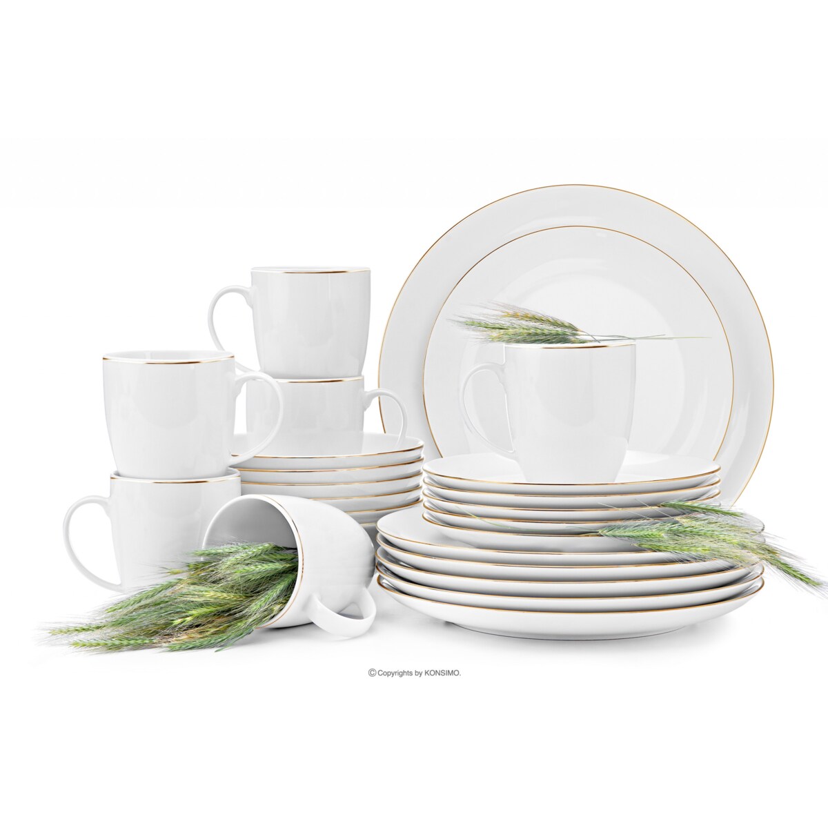Zestaw obiadowo-kawowy 6os. (24el.) BOSS ZŁOTA LINIA