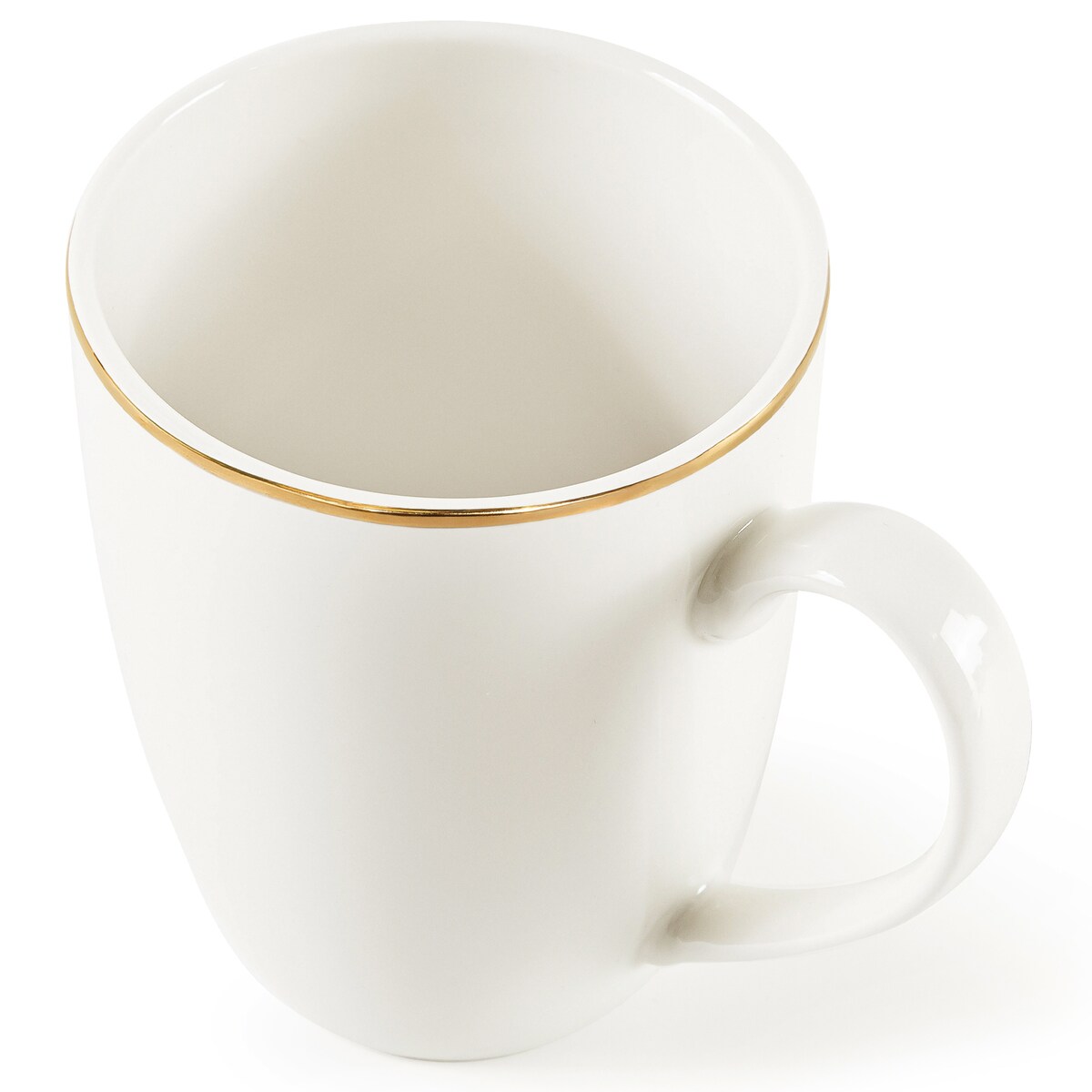 KONSIMO AD BELLA, Zestaw herbaciany 6 os. (12 el.), kolor ecru/złoty