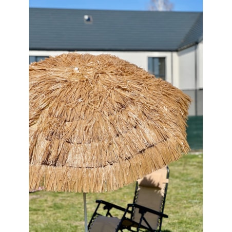 Parasol ogrodowy plażowy Havana mocny średnica 180 cm duży składany łamany