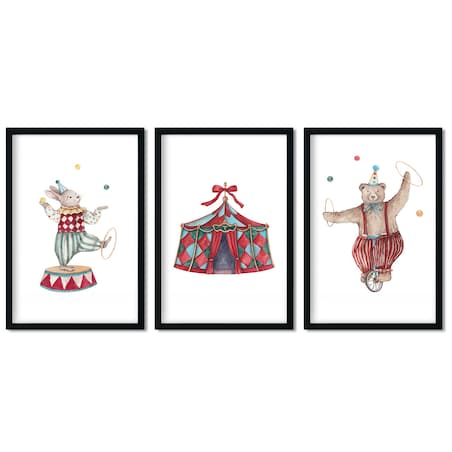 3 x plakat dla dzieci | zestaw cyrk 20x30