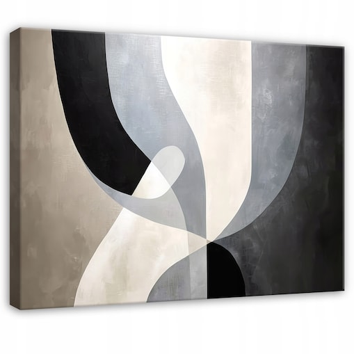 Obraz Do Sypialni Salonu Na Płótnie Abstrakcja Nowoczesny Czarny 120x80