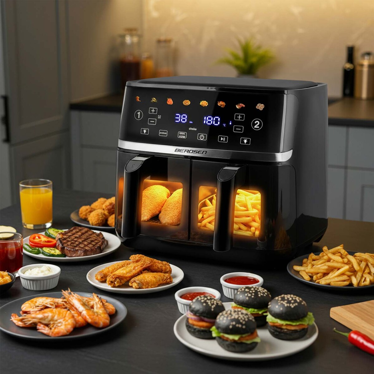 Frytkownica beztłuszczowa 10,2l Air Fryer frytownica Berdsen 1700W