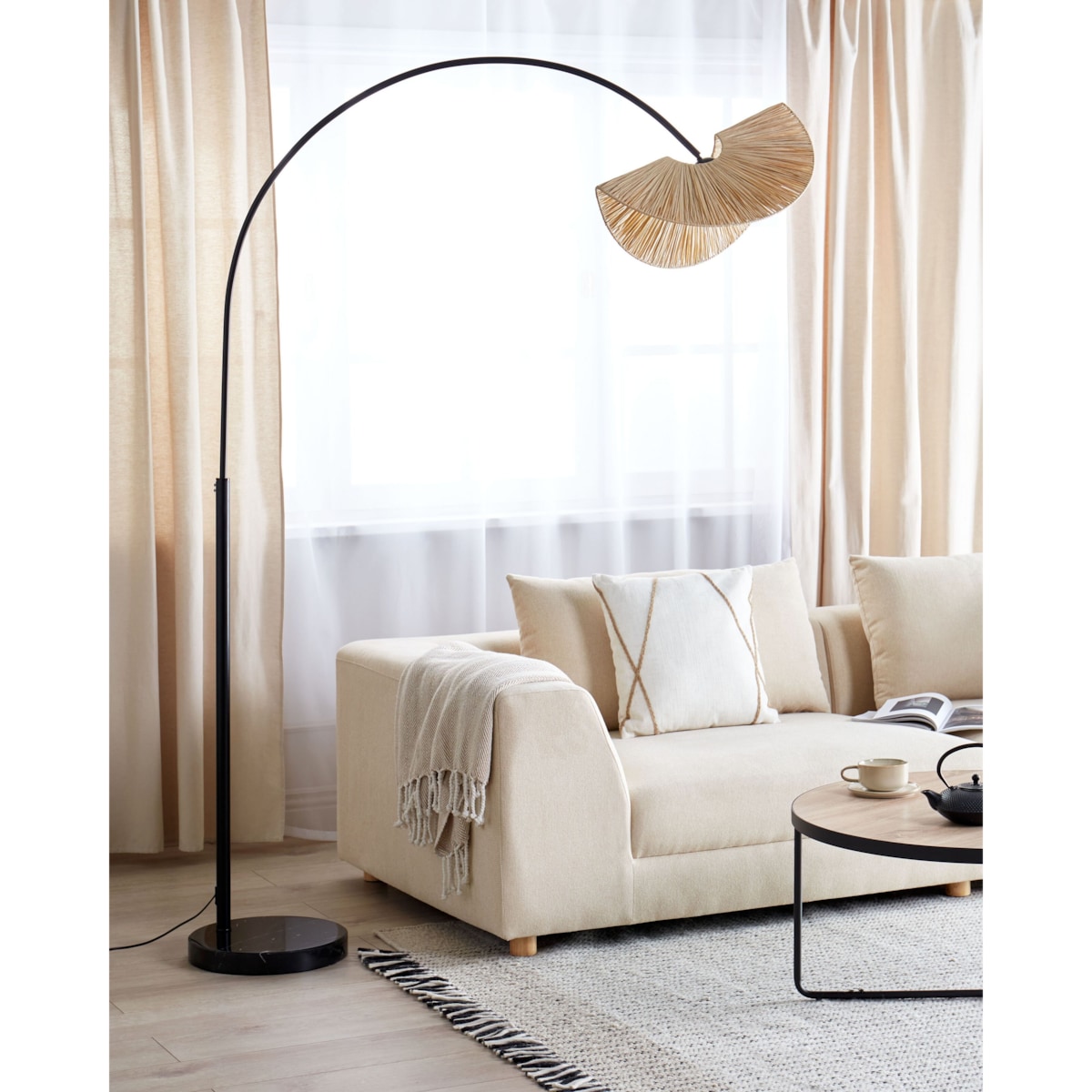 Lampa podłogowa HERRON Naturalny