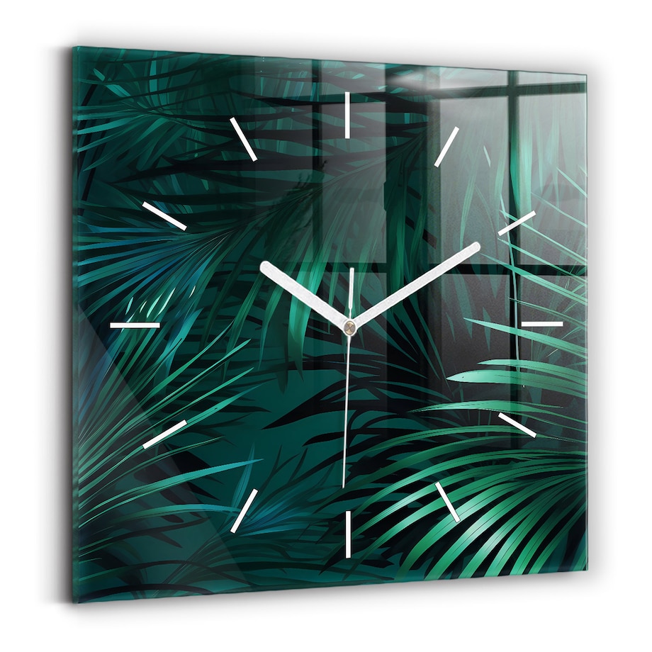 Zegar ścienny Tropikalne Liście, 30x30 cm