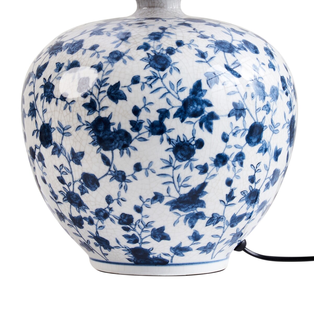 Lampa stołowa SILVES Porcelana Biały/ niebieski
