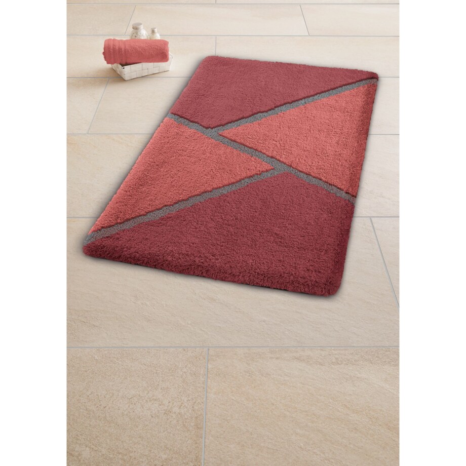 Kleine Wolke Hailey Dywanik łazienkowy czerwony 70x120 cm