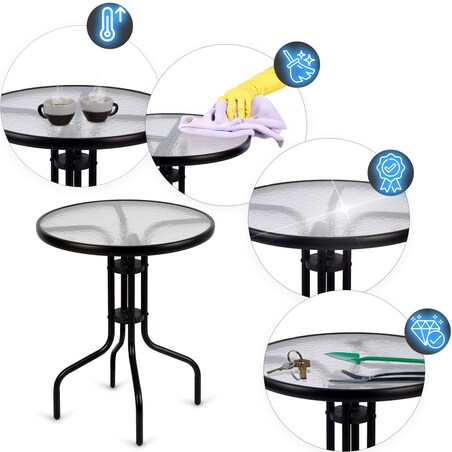 Zestaw mebli ogrodowych stolik ogrodowy okrągły + 2 krzesła Sofotel