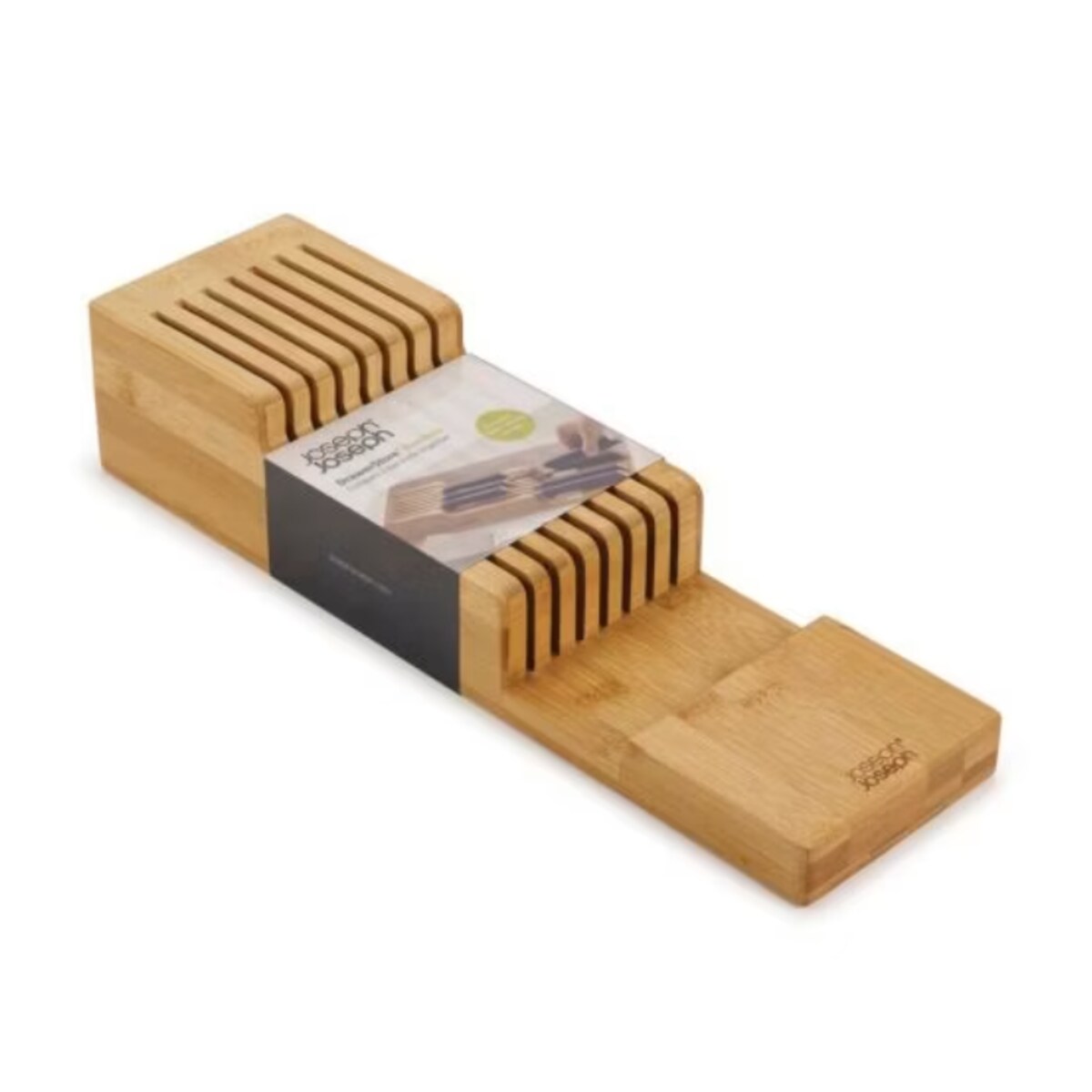 Bambusowy organizer na noże DrawerStore, 8.4 x 11.5 x 39.7 cm, Joseph Joseph