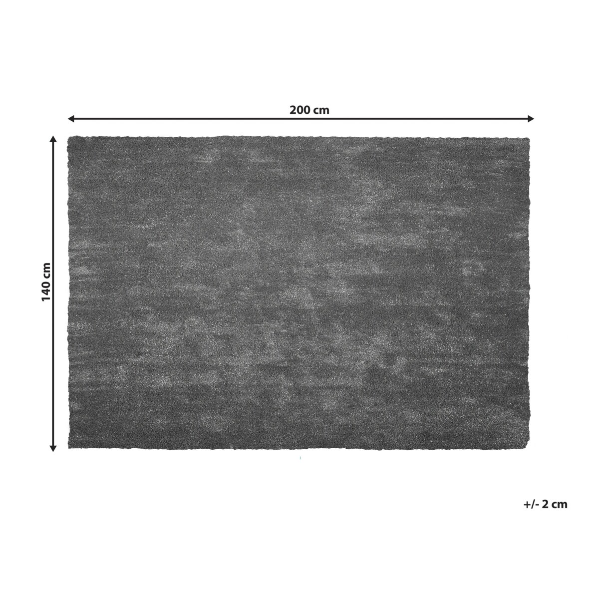 Dywan shaggy 140 x 200 cm ciemnoszary DEMRE