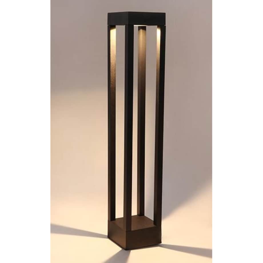 Zewnętrzna LAMPA stojąca QUBE ABIGALI-GLQ600WW 7W prostokątna OPRAWA ogrodowa LED 7W 3000K outdoor IP65 czarna, Abigali