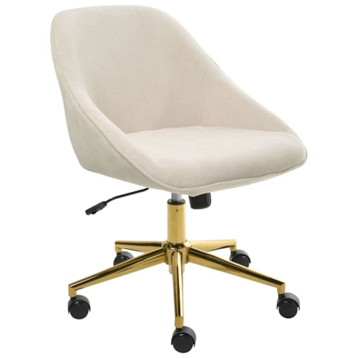 Krzesło obrotowe BARDSDALE Welur Jasnobeżowy