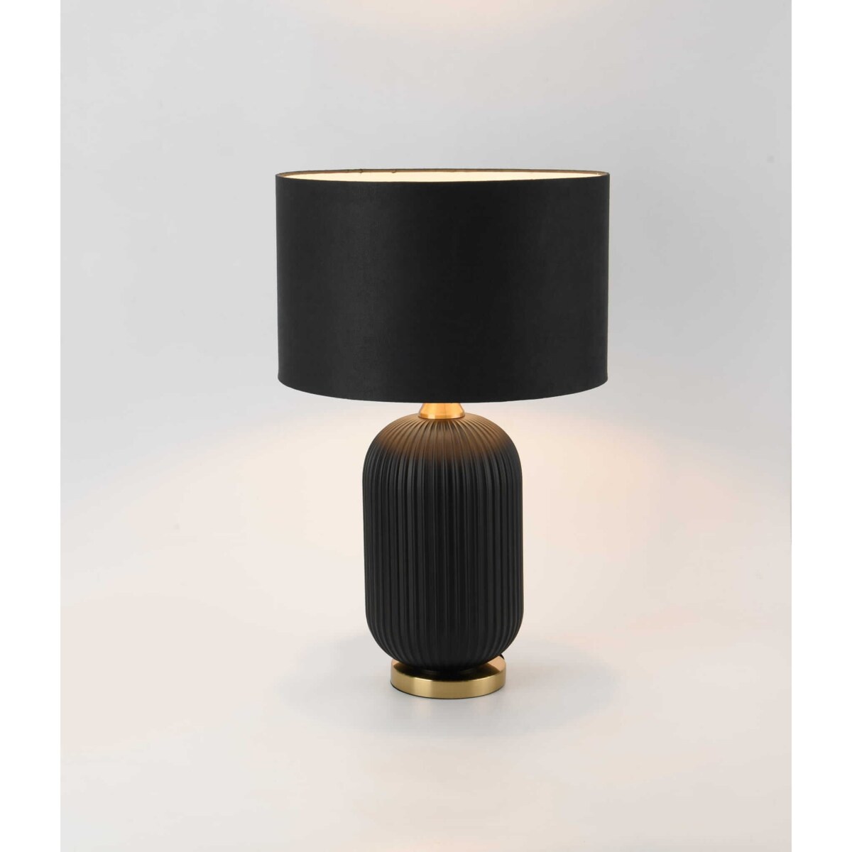 Stołowa lampa Tamiza LP-1515/1T big abażurowa czarna złota