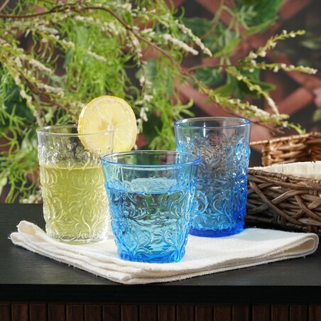 VILLA ITALIA Szklanka niebieska 270 ml 9 cm VERITA