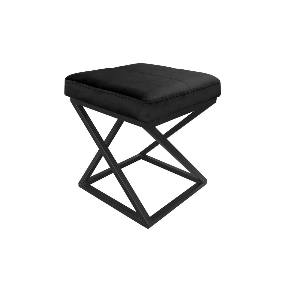 Pufa ZAZU 2 MG VELVET czarna