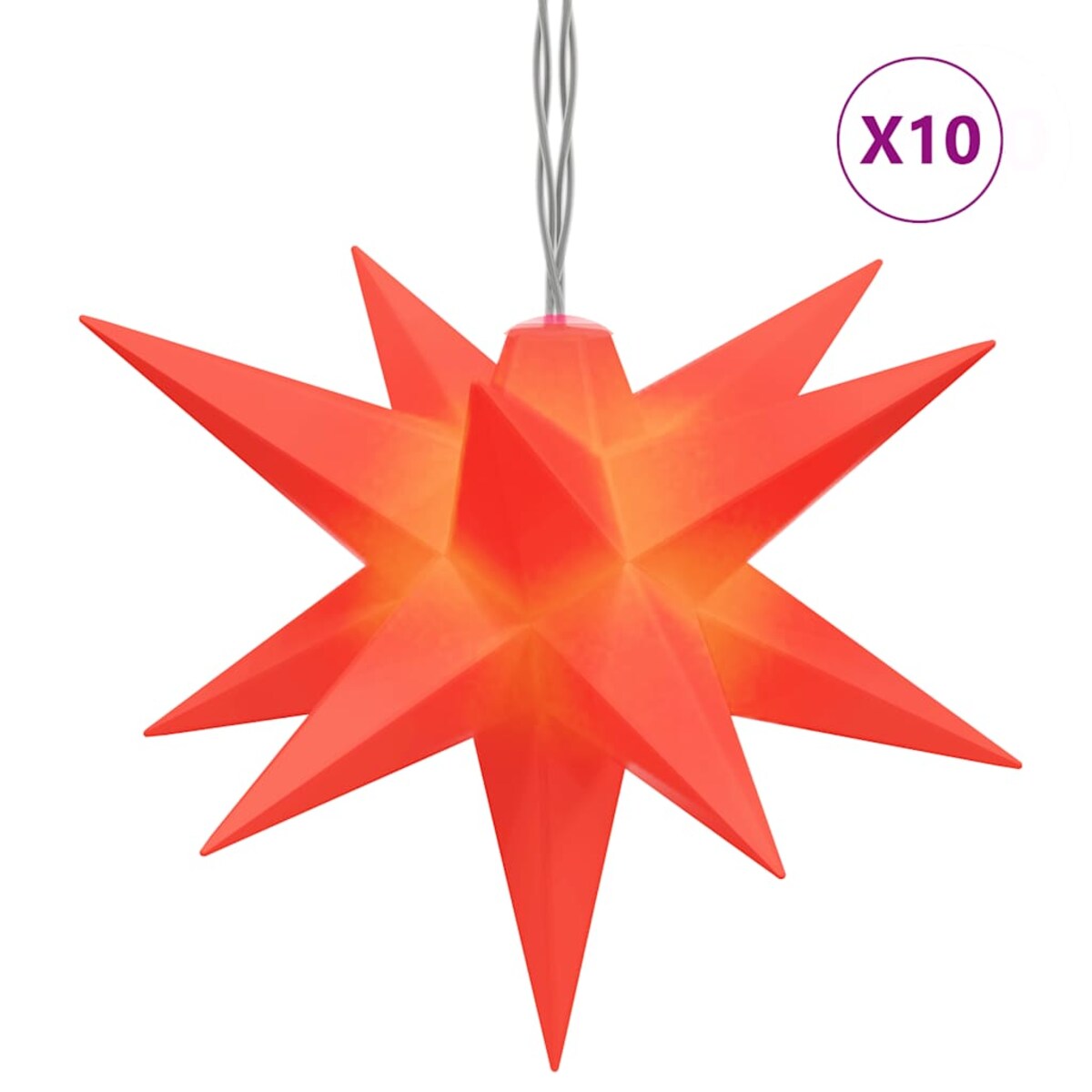 vidaXL Sznur świecących lampek, 10 LED, czerwone, 10 cm