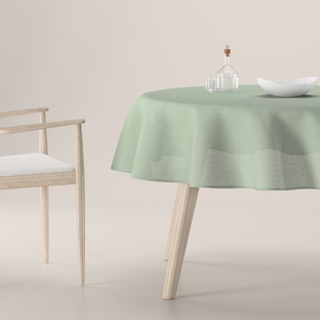 Obrus okrągły 160 x 160 cm eukaliptusowo zielony