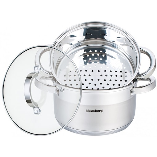 Zestaw garnków do gotowania na parze 4.0L 22cm garnki parowar KLAUSBERG