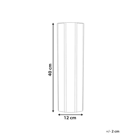 Wazon na kwiaty ceramiczny biały ESTELLA