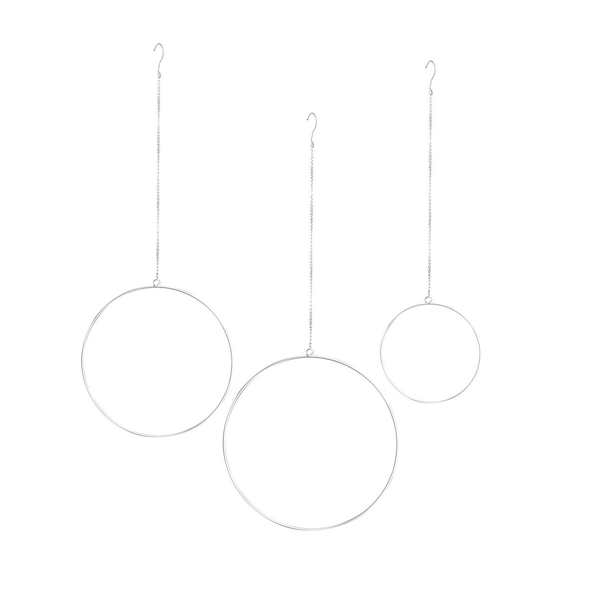 Dekoracja wisząca Rings 3szt., 48 x 35/30/20 cm
