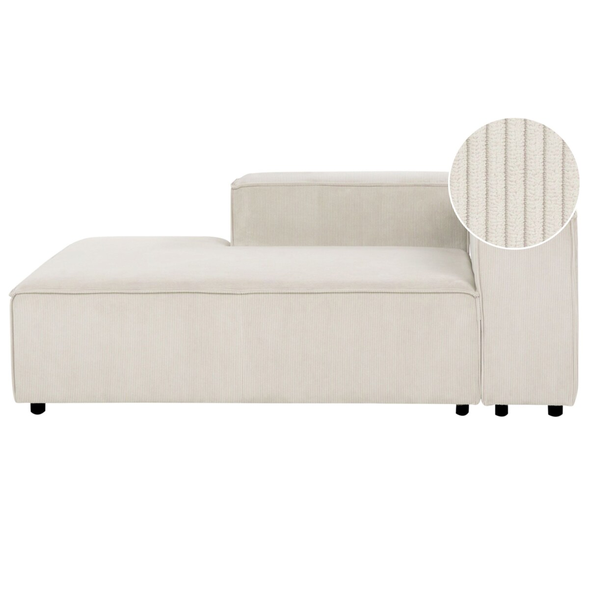 Szezlong ARDAL Sztruks Złamana biel Prawostronny