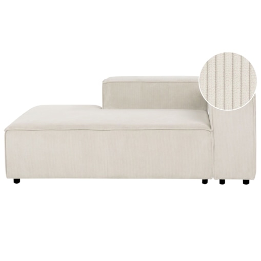 Szezlong ARDAL Sztruks Złamana biel Prawostronny