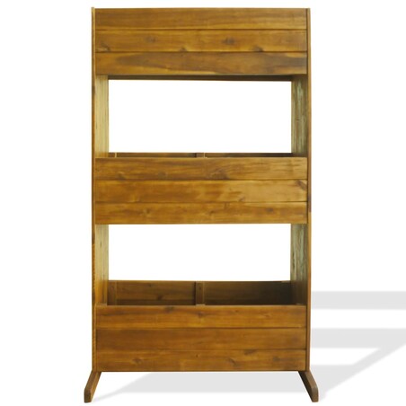 vidaXL Podwyższona donica ogrodowa, 3-poziomowa, lite drewno akacjowe