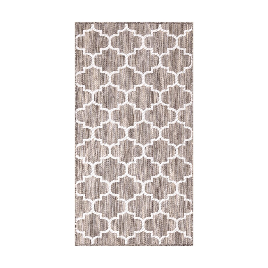 Dywan na zewnątrz i do wnętrz koniczynka Sunny 4620 Beż Krem 80x150