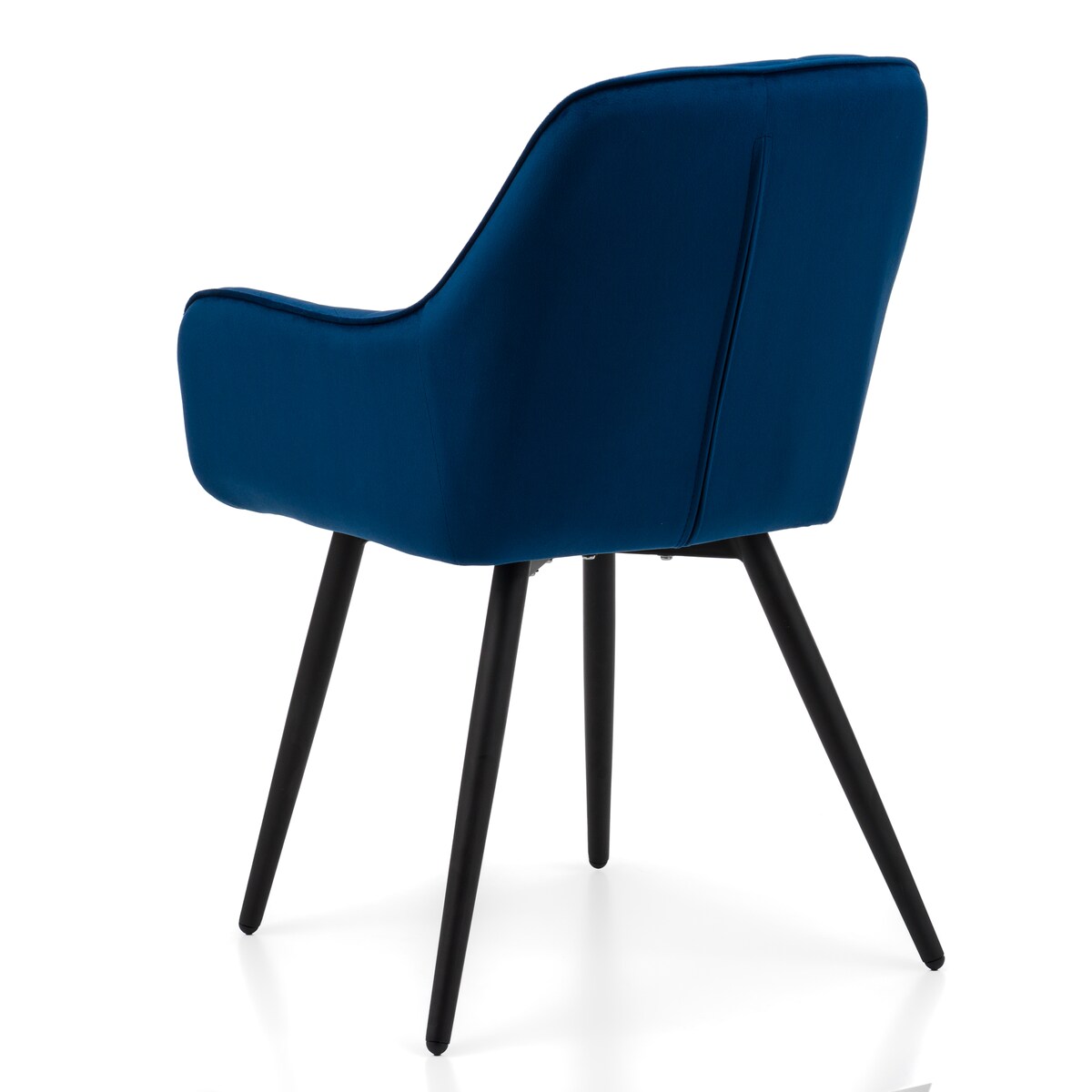 Krzesło tapicerowane COLIN aksamit velvet welur do salonu jadalni granatowy