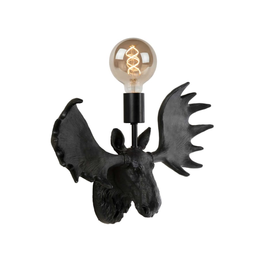 LAMPA ścienna EXTRAVAGANZA MOOSE 47209/01/30 Lucide designerska OPRAWA kinkiet łoś dekoracyjny czarny