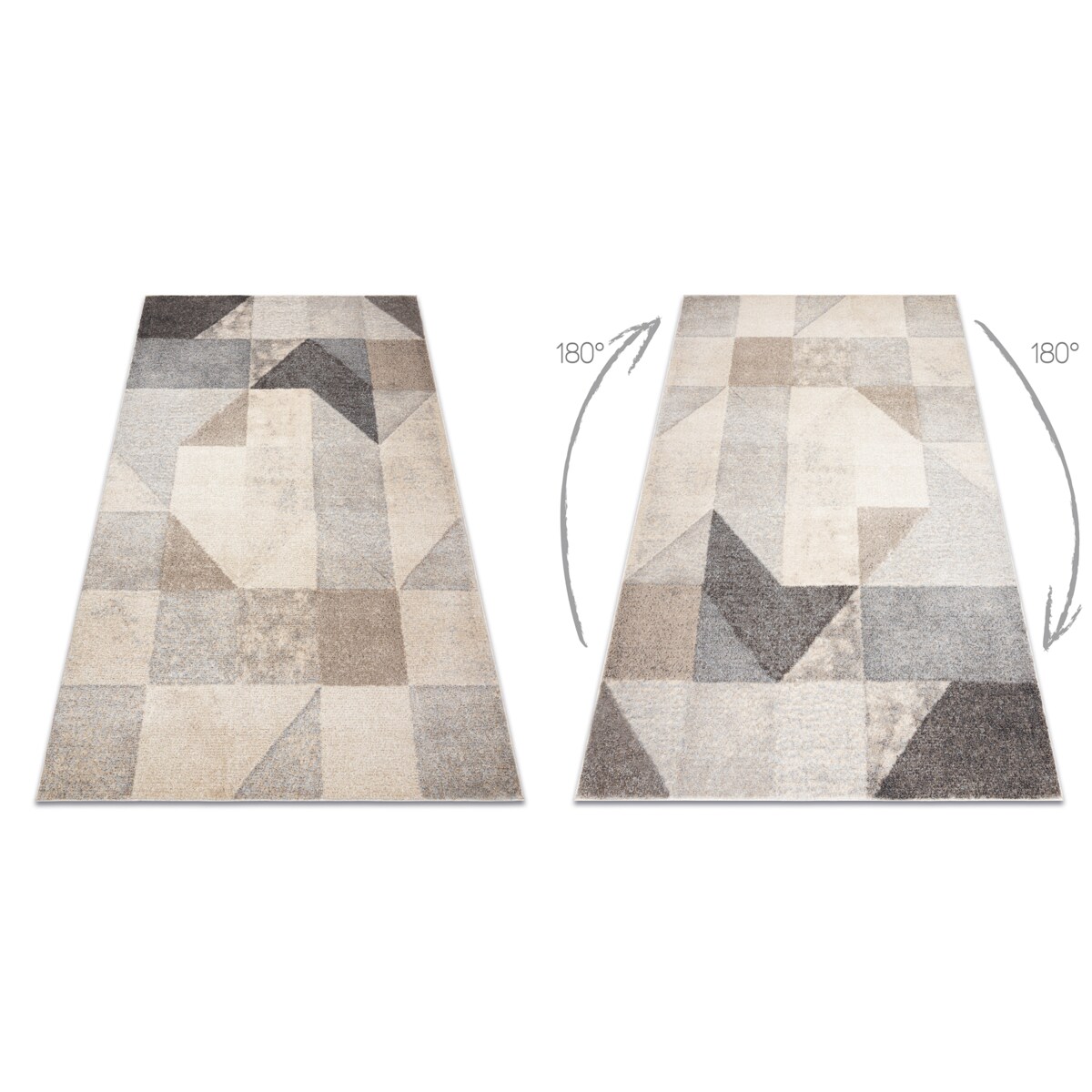 Dywan FUSION 9777 krem / beż - Geometryczny, 160x220 cm