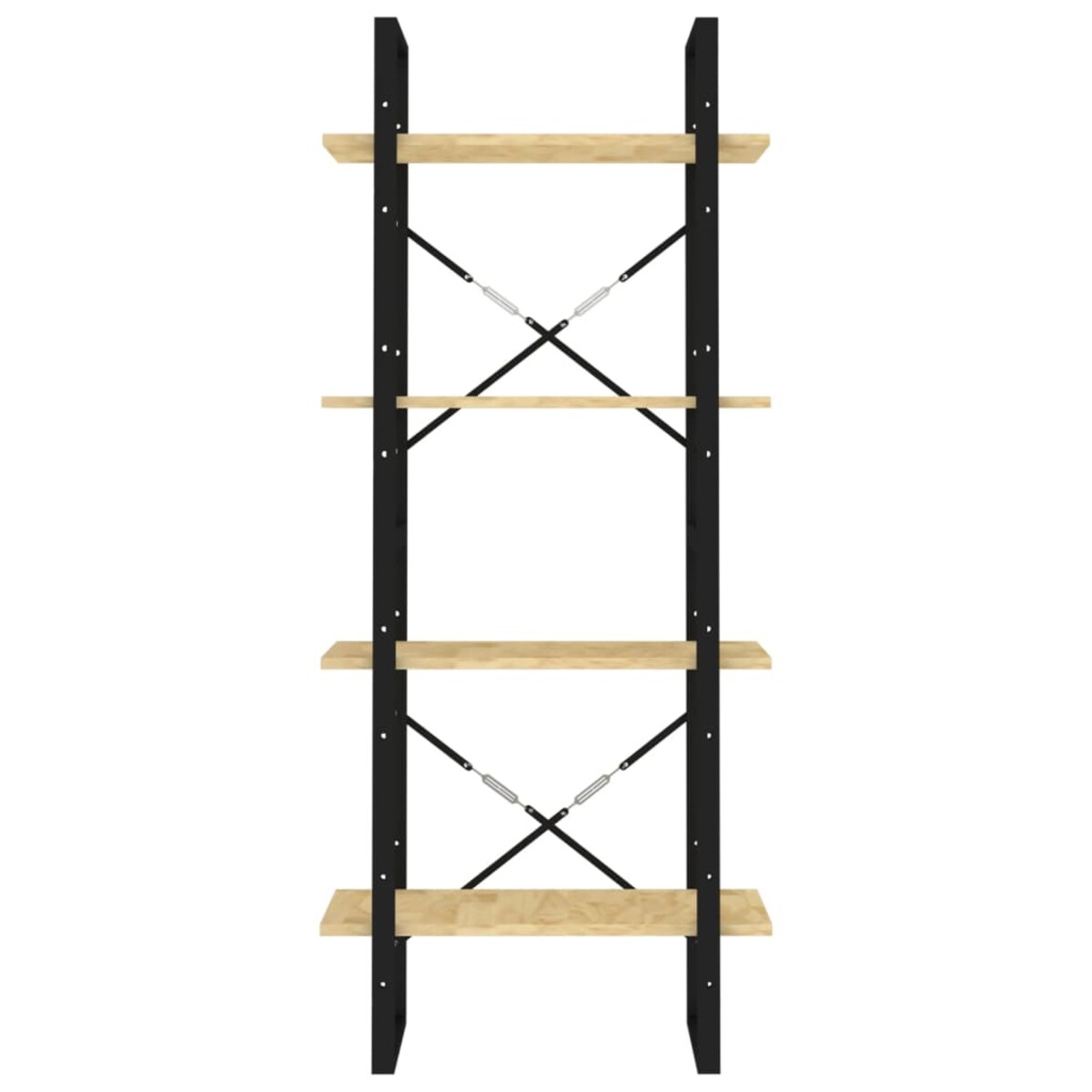 vidaXL 4-poziomowy regał na książki, 60x30x140 cm, lite drewno sosnowe