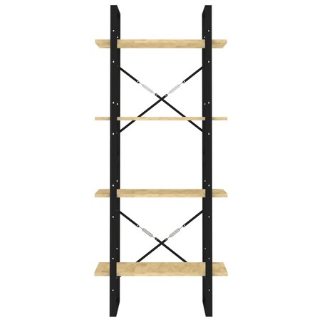 vidaXL 4-poziomowy regał na książki, 60x30x140 cm, lite drewno sosnowe