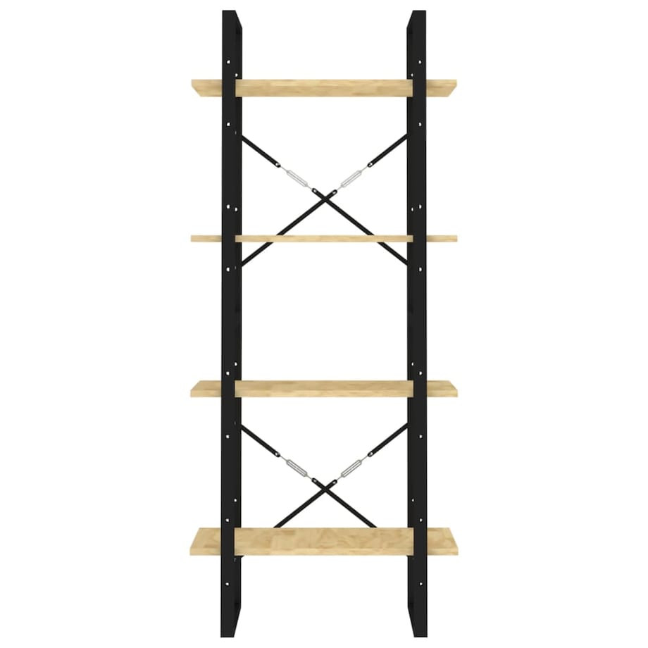 vidaXL 4-poziomowy regał na książki, 60x30x140 cm, lite drewno sosnowe