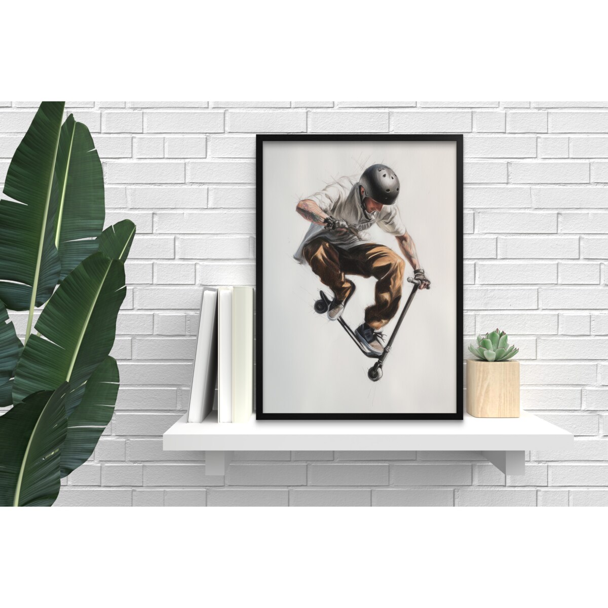 Obrazy ścienne Plakaty na ścianę Skateboard do pokoju dla chłopca 50x70