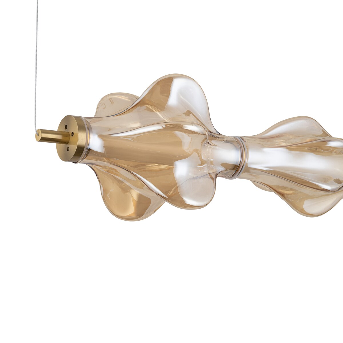 Lampa wisząca LED 30W TK Lighting ELVA BRASS 18216 mosiężna, regulowana wysokość, 3642 lm, 3000K, 103 cm