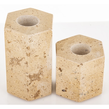 Świecznik marmurowy 2 szt. 9x6x5,5 cm PETRA