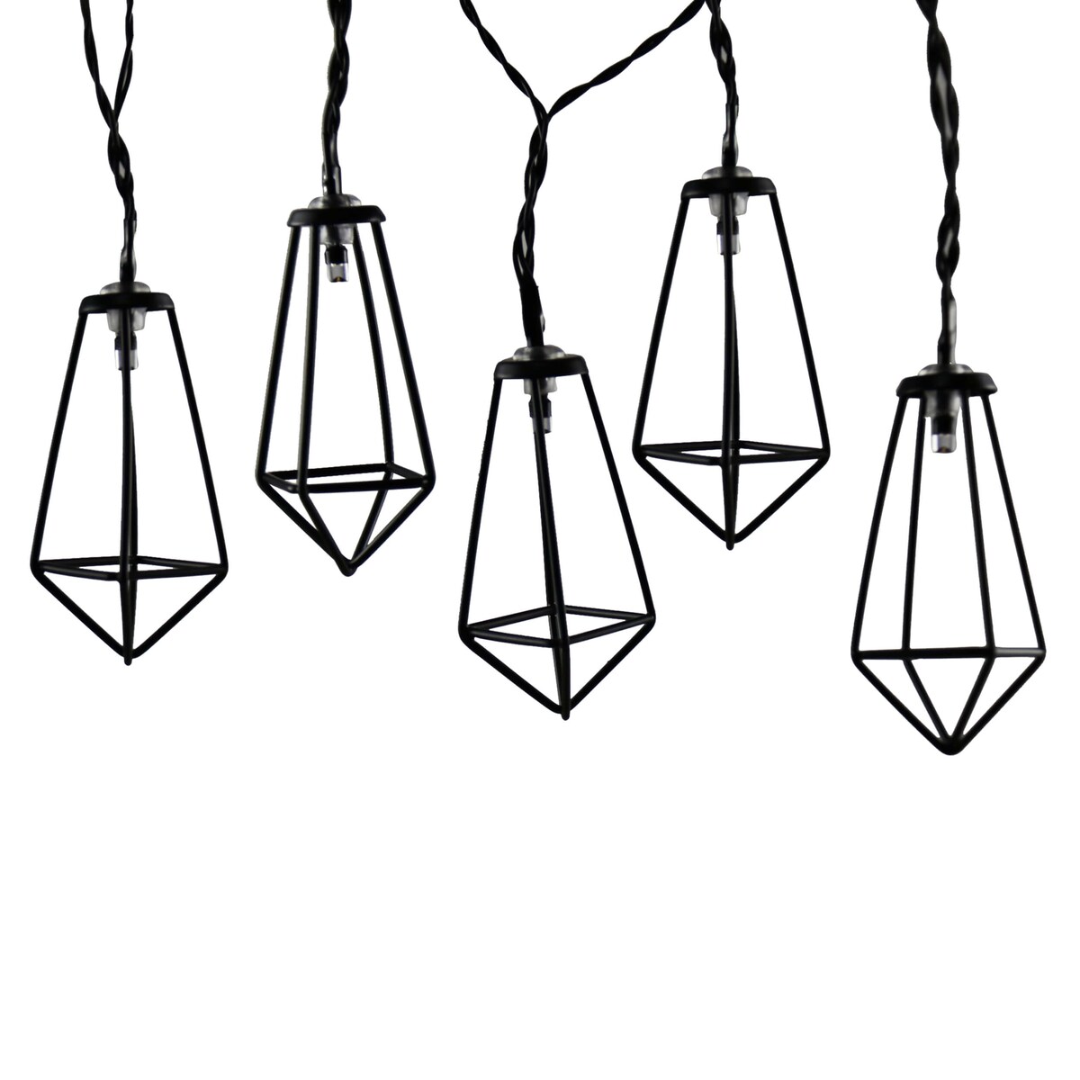 Industrialny łańcuch druciany do dekoracji 10 LED 2,1m ciepła