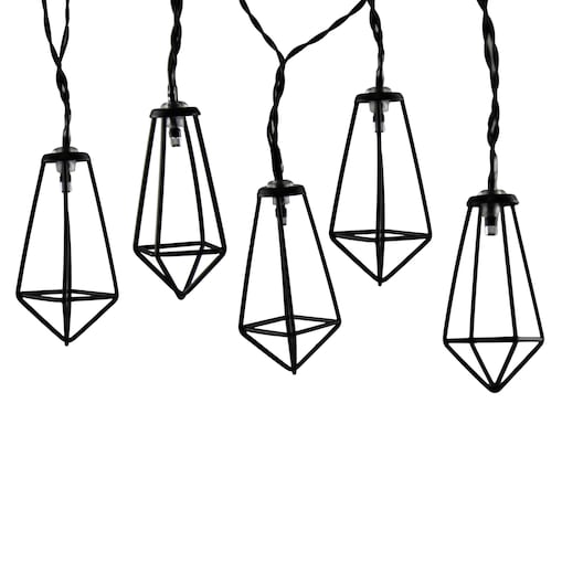 Industrialny łańcuch druciany do dekoracji 10 LED 2,1m ciepła