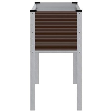 vidaXL Donica ogrodowa brązowa 100x45x90 cm stalowa