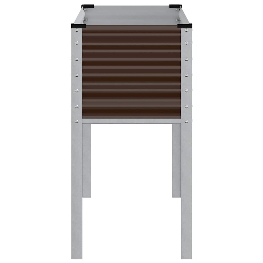 vidaXL Donica ogrodowa brązowa 100x45x90 cm stalowa