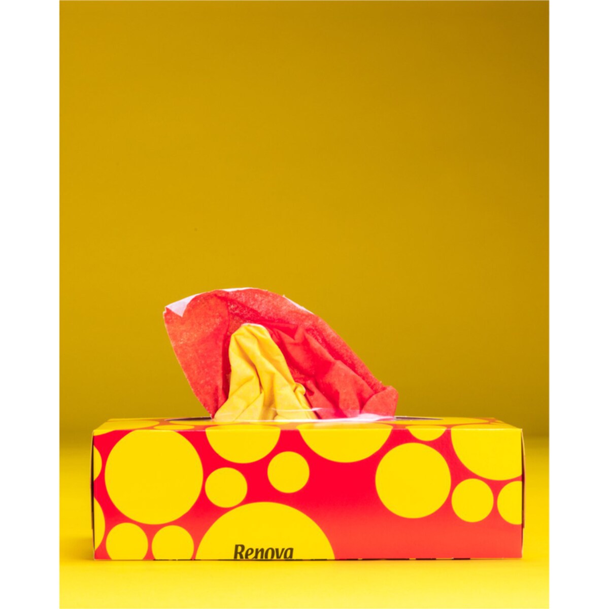 Wyciągane chusteczki higieniczne Renova czerwono-żółte 80szt