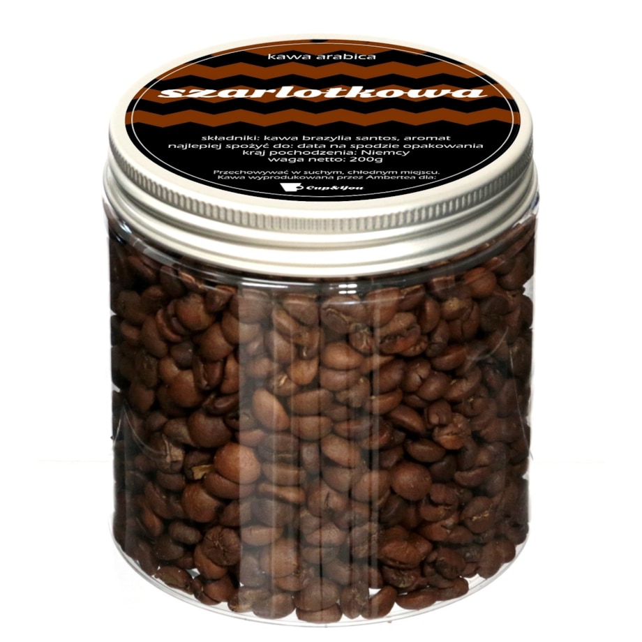 Kawa aromatyzowana o smaku SZARLOTKOWYM ziarnista ARABICA Cup&You 200g na prezent upominek dla kobiety mężczyzny faceta mamy taty żony męża