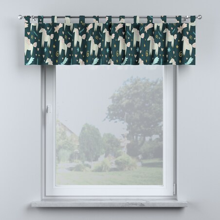 Lambrekin na szelkach 130x40 niebieski