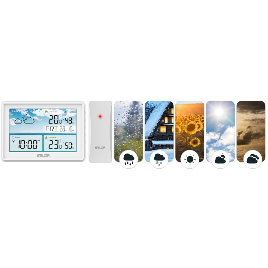 Bezprzewodowa stacja pogodowa pogody higrometr Baldr